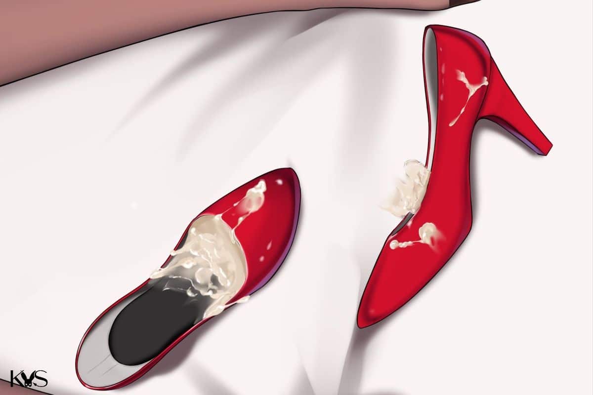 An evocative image illustrating footwear fetish