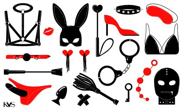 Dominance and submission gear used in pet play scenes